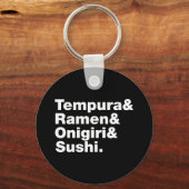Japanse voedingsmiddelen Tempura & Ramen & Onigiri Sleutelhanger (Voorkant)