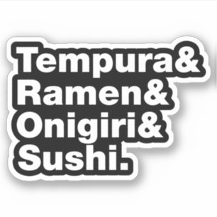 Japanse voedingsmiddelen Tempura & Ramen & Onigiri Sticker