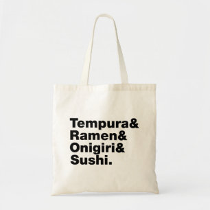 Japanse voedingsmiddelen Tempura & Ramen & Onigiri Tote Bag