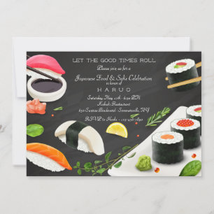 Japanse Voedsel Sushi Feest Kaart