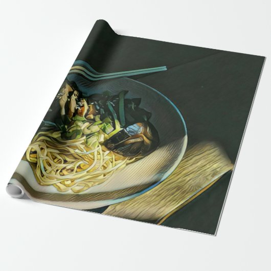 Japanse voedselovers cadeaupapier (Uitgerold)