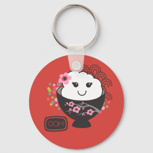 Japanse voedselrijst Bowl Kawaii Sleutelhanger