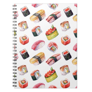 Japanse voedselsushi en nigiri notitieboek