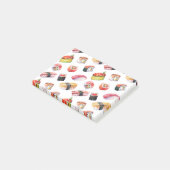 Japanse voedselsushi en nigiri post-it® notes (Schuin)