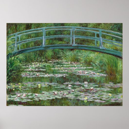 Japanse voetbalbrug Claude Monet French Art Poster (Voorkant)