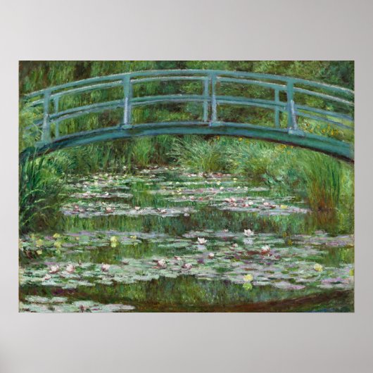 Japanse voetbalbrug Claude Monet French Art Poster (Voorkant)