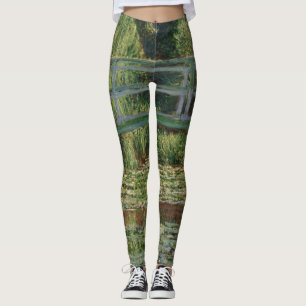 Japanse voetbrug en het waterlelimeer van Monet Leggings