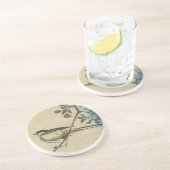  Japanse vogel- en bloeskunst Zandsteen Onderzetter (Zijkant)