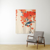  Japanse vogel en herfst Grapevine Wandkleed (In situ)