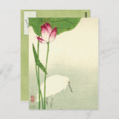 Japanse vogel uit de 19de eeuw briefkaart (Voorkant / Achterkant)