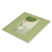 Japanse vogel uit de 19de eeuw tegeltje (Zijkant)