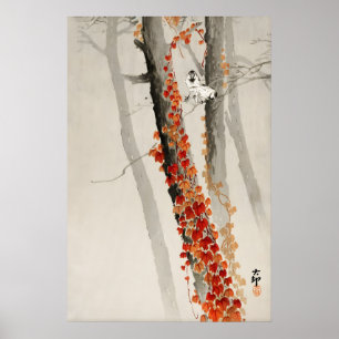 Japanse Vogel Wing Wall Art Print  Vintage Zen