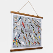 Japanse Vogelatlas Hangend Wandkleed (Gebogen)