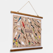  Japanse Vogelatlas Hangend Wandkleed (Gebogen)