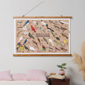  Japanse Vogelatlas Hangend Wandkleed (Slaapkamer)