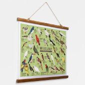 Japanse Vogelatlas Hangend Wandkleed (Gebogen)