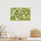 Japanse Vogelatlas Poster (Keuken)