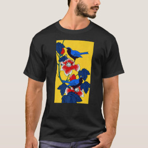 Japanse vogelboom Sakura Blossom Flowers T-shirt