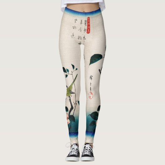 JAPANSE VOGELPRINT LEGGINGS (Voorkant)