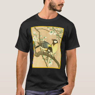 Japanse Vogels Boom Kersenbloesem Japan Woodbloc T-shirt