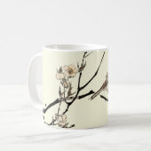  Japanse vogels en Cherry Blossom Koffiemok (Voorkant links)