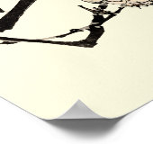 Japanse vogels en Cherry Blossom Poster (Hoek)