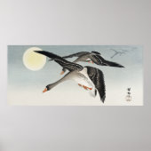  Japanse vogels in Full Moon door Ohara Koson Poster (Voorkant)