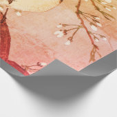 JAPANSE VOGELS OP CHERRY BLOSSOM Wrapping Paper Cadeaupapier (Hoek)