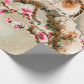  japanse vogels op een tak cadeaupapier (Hoek)