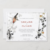 Japanse vogeltakken bladeren kaart (Voorkant)