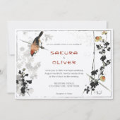 Japanse vogeltakken  bladeren kaart (Voorkant)