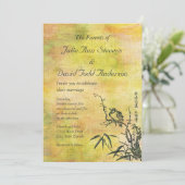  Japanse vogelweddenschap Kaart (Staand voorkant)