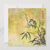  Japanse vogelweddenschap Kaart (Achterkant)