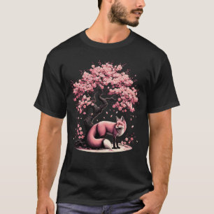 Japanse vos kersenbloesem bloemenbomen t-shirt