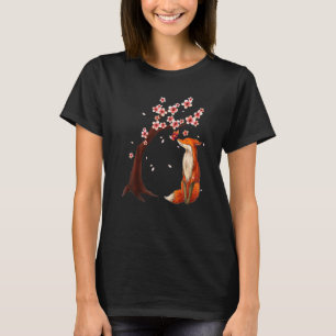 Japanse vos kersenbloesem bloemenbomen t-shirt