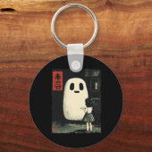 Japanse vriendelijke geest Spooky Anime Halloween  Sleutelhanger (Voorkant)