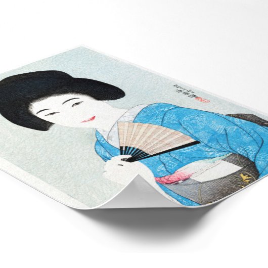 Japanse vrouw (1929) van Yamanaka Kodo Poster (Hoek)