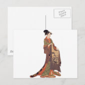 Japanse Vrouw Briefkaart (Voorkant / Achterkant)
