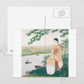 japanse vrouw briefkaart (Voorkant / Achterkant)