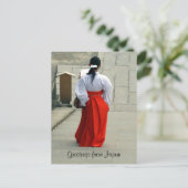 japanse vrouw briefkaart (Staand voorkant)