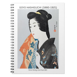 Japanse vrouw die haar handdoek vasthoudt - Goyō H Notitieboek