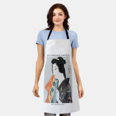 Japanse vrouw die haar handdoek vasthoudt - Goyō H Schort (Gedragen)