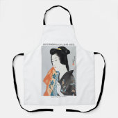 Japanse vrouw die haar handdoek vasthoudt - Goyō H Schort (Voorkant)