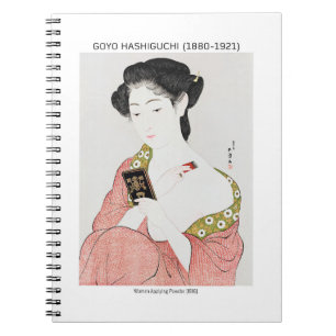 Japanse vrouw die poeder aanbrengt - Goyō Hashiguc Notitieboek