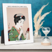 Japanse vrouw die rouge toepast - Goyō Hashiguchi Fotoplaat (Zijkant)