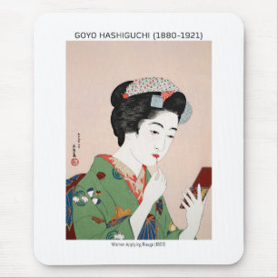 Japanse vrouw die rouge toepast - Goyō Hashiguchi Muismat