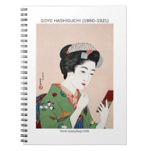 Japanse vrouw die rouge toepast - Goyō Hashiguchi Notitieboek
