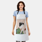 Japanse vrouw die rouge toepast - Goyō Hashiguchi Schort (Gedragen)