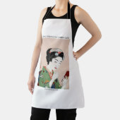 Japanse vrouw die rouge toepast - Goyō Hashiguchi Schort (Insitu)