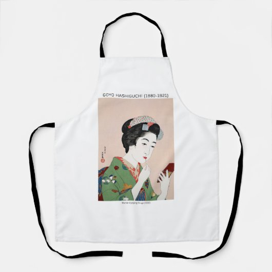 Japanse vrouw die rouge toepast - Goyō Hashiguchi Schort (Voorkant)